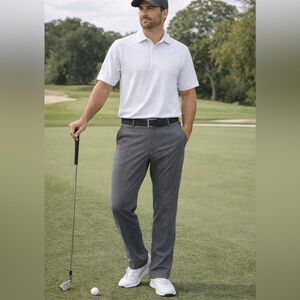 Adidas Golf Gray Performance Pants 30x32 Athletic Stretch